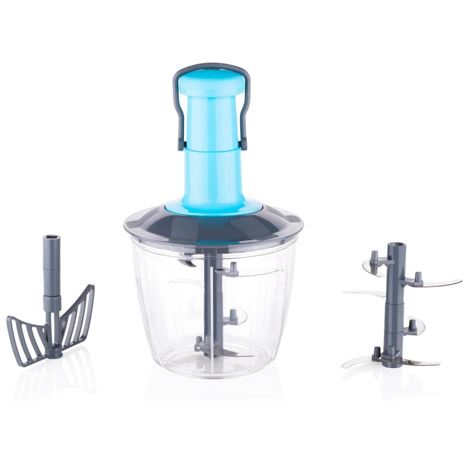 6 Blades Manual Hand-press Vegetable Chopper (1100 Ml) 6 Blades Manual Hand-press Vegetable Chopper (1100 Ml)